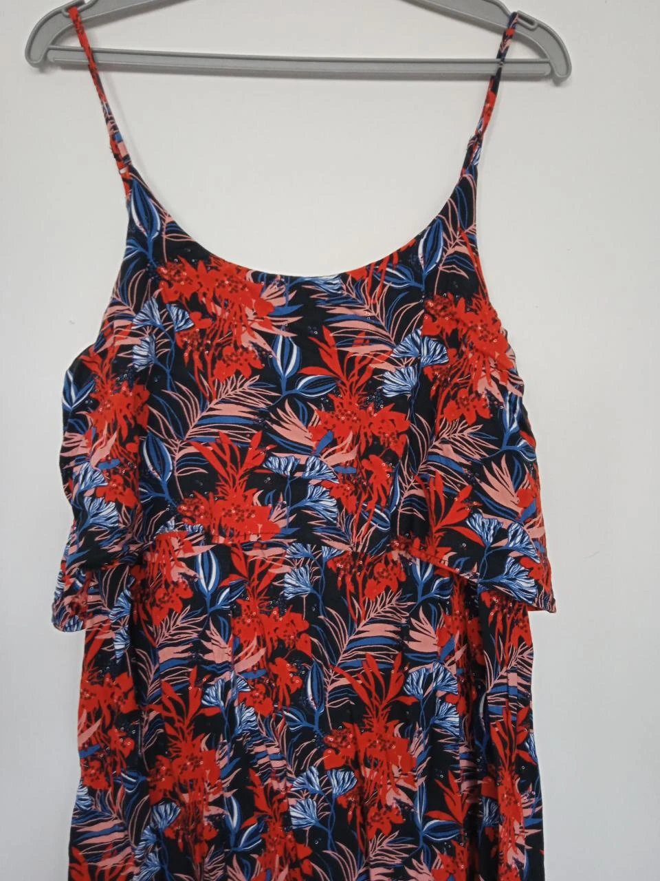 Summer dress, blue and red tones size 38 – photo 2